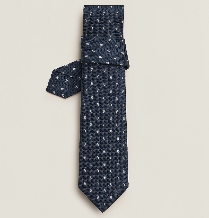 에르메스 넥타이 Cravate Tie 7 Grenadine Maillons H150282T